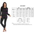 thumbnail image 3 of Women Thermal Underwear Set Tight, Base Layer Top & Bottom Long John Set Black, 3 of 6