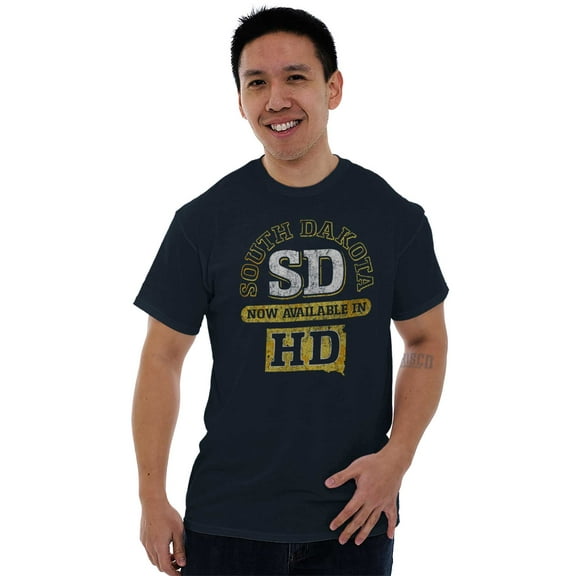 South Dakota Available in HD Funny Men's Graphic T Shirt Tees Brisco Brands S