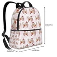 thumbnail image 4 of Lsque Dachshund Dog Puppy Pattern Backpack – School Travel Canvas Daypack with Ergonomic Padded Straps, Multiple Compartments & Leather Handle, 4 of 5