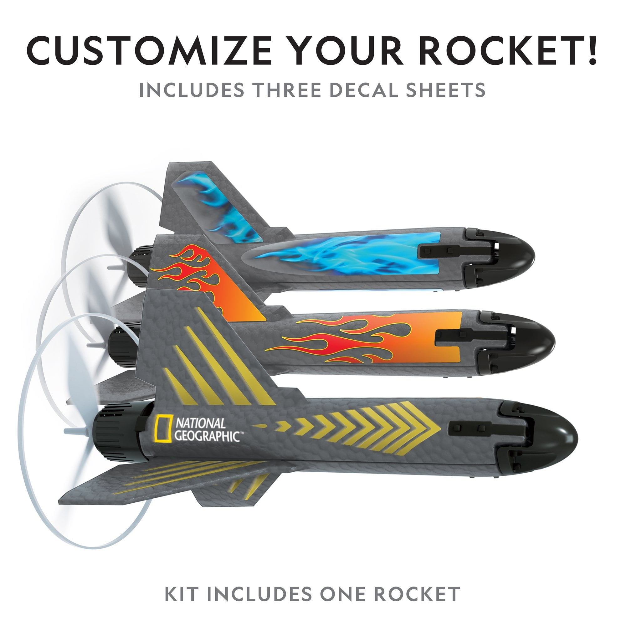 National Geographic Power Rocket Motorized Air Rocket Launcher for Kids and Adults Unisex Ages 8 Years and Up