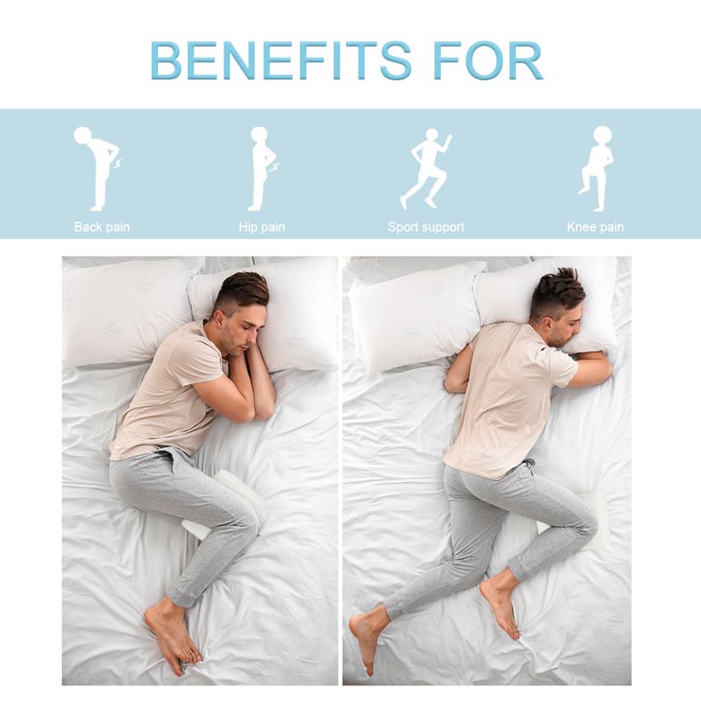 Knee Pillow for Side Sleepers -%100 Memory Foam Leg Pillow for