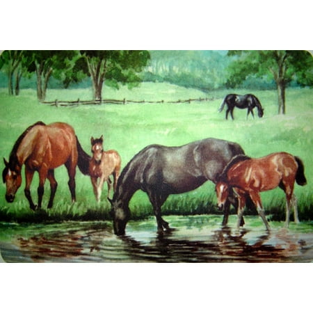 Custom Printed Rugs Horse Pond Doormat