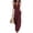 #241-Wine, variant on Women's Backless Jumpsuit with V-Neck and Drawstring Waist, Sleeveless Wide-Leg Romper with Pockets for Summer Casual and Outdoor