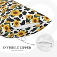 thumbnail image 5 of Fotbe Cute Cow Print Sunflower A Pillow Cases - Envelope Closure - Luxury, Extra Soft, Cooling Pillow Covers - Wrinkle, Fade, Stain Resistant-20"x30", 5 of 8