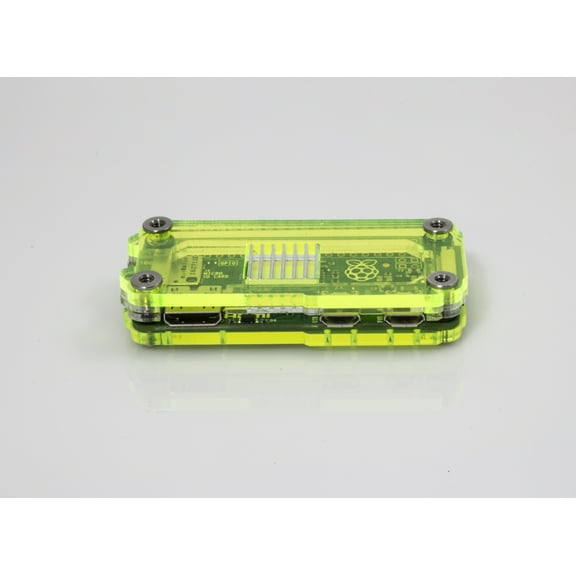Zebra Zero for Raspberry Pi Zero & Zero Wireless - Laser Lime w Heatsinks ~ C4Labs