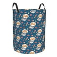thumbnail image 2 of Balery Astronaut Corgi Dog Round Laundry Basket with Handles Waterproof Freestanding Laundry Hamper for Clothes Toys in the Dorm and Family-Small, 2 of 8