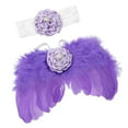 thumbnail image 3 of Diadema de Plumas para Cabello BLESIY para Cosplay Accesorios fotografía de Cien Días Violeta claro Soporte para Fotos de Alas de Ángel, 3 of 5