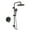 Matte Black#9784, variant on Freestanding Tub Filler Lift-Up Diverter Bathtub Faucet with 6 Settings Handheld Shower in ,Floor Mounted Tub Filler
