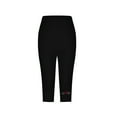 thumbnail image 4 of Sakmal High Waisted Leggings Women Plus Size Soft Black Workout Yoga Pants Gemstone 7/8th Gym Leggings, 4 of 5