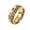 Gold, variant on Men's Women's Stainless Steel Lucky Roman Numberals Open Wine Band 8MM Chain Roratable Biker Ring Blue Size 8