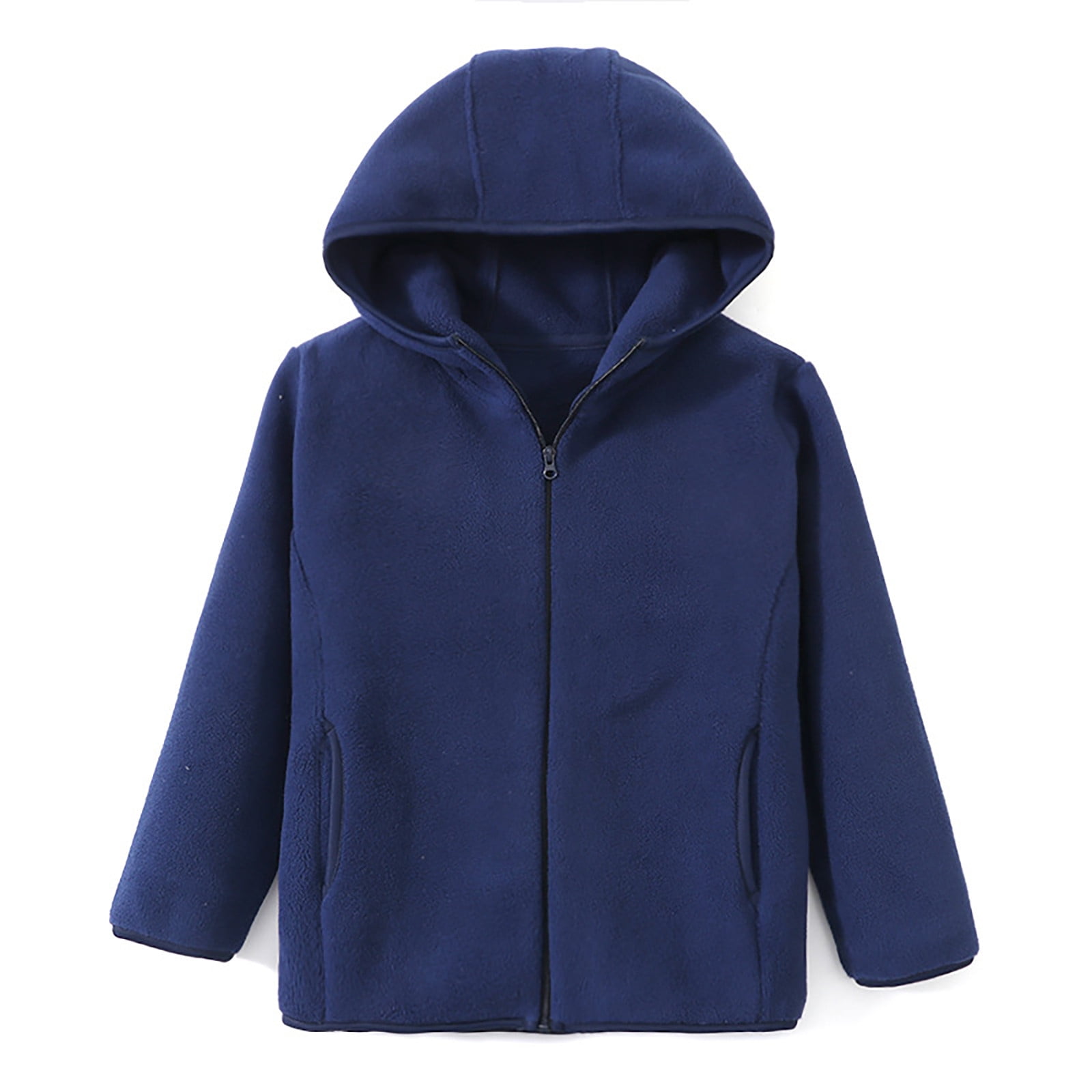Girls navy blue fleece jacket outlet