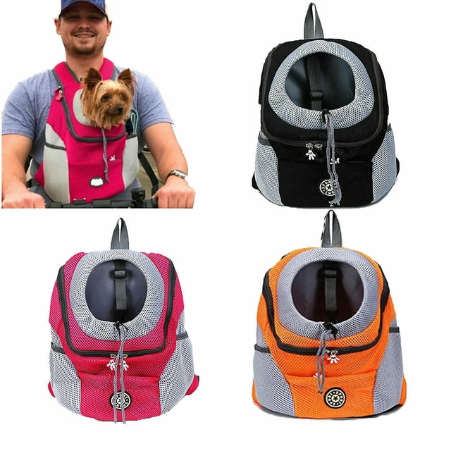Mochila de viaje para perros y mascotas, mochila de viaje para cachorros, bolso de hombro portátil frontal
