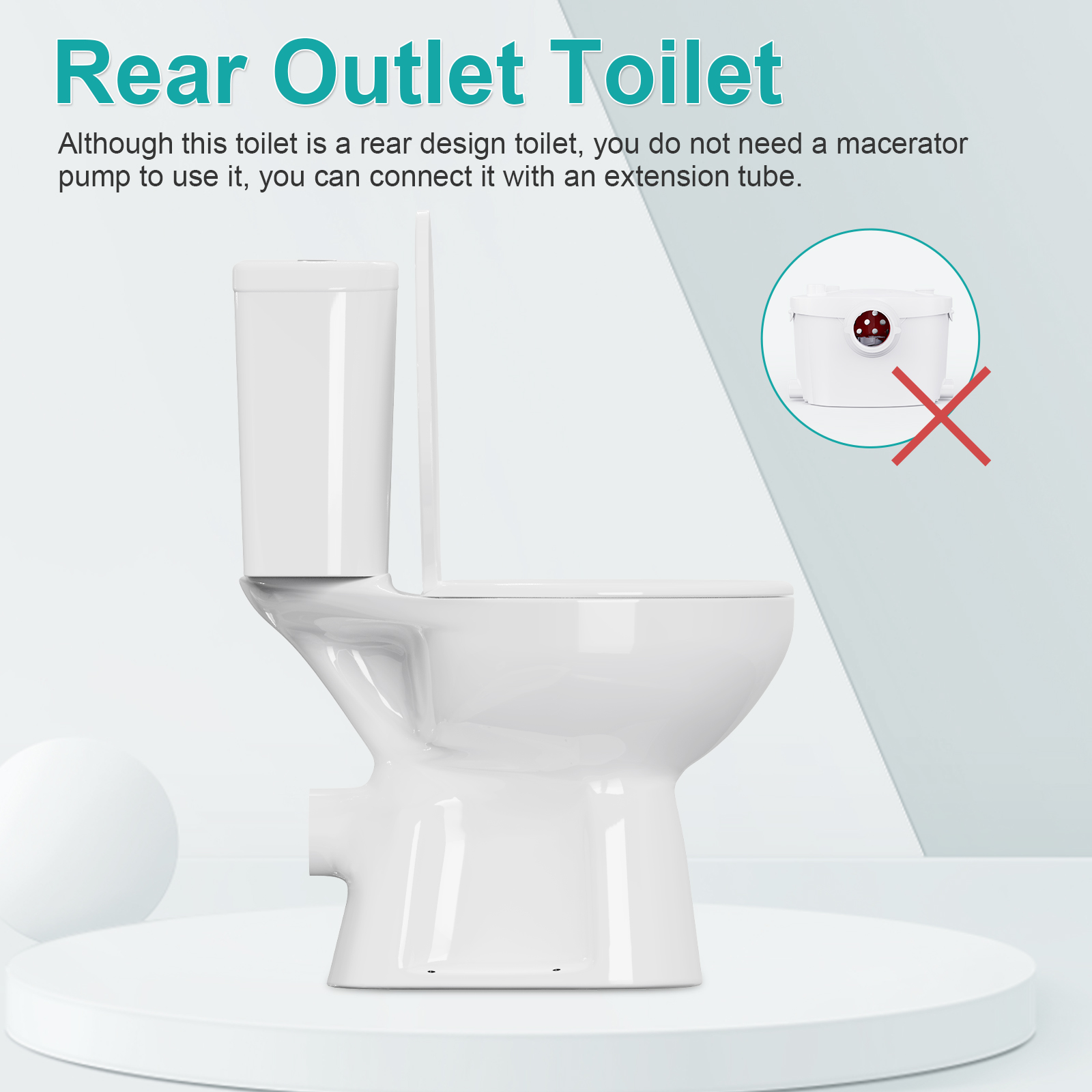 SUPERFLO 18 Inch Extra Tall Toilet, Two-piece Elongated Toilet With ...