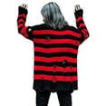 thumbnail image 3 of Innerwin Knitted Sweaters Long Sleeve Mens Jumper Tops Work Ripped Hole Loose Sweater Black And Red 3XL, 3 of 4