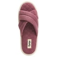 thumbnail image 4 of Floopi Women's Soft Criss Cross Slide W/Quilted Terry Stitch Open Toe Slipper W/ Memory Foam, 4 of 5