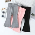 thumbnail image 2 of RMGVDSD 3 Pack Baby Girl Pants Baby Girls High Waist Flare Pants Pull On Bottoms Leggings Toddler Casual Trousers For Infant And Kids Everyday Wear 9-12 Months, 2 of 9
