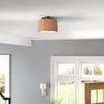 thumbnail image 6 of Tambo Semi-Flush Mount Ceiling Light - Natural Ash Wood Finish Weathered Brass, 6 of 9