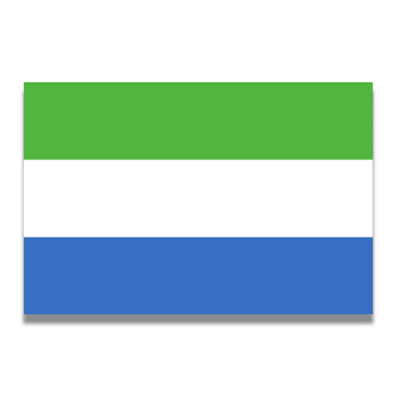 Magnet Me Up Sierra Leone Flag Vinyl Automotive Magnet Decal, 4x6 Inches