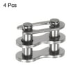 thumbnail image 3 of Uxcell 4Pack #25 Chain Master Connector Link Roller 1/4" Pitch Stainless Steel for 04C Chain, 3 of 6