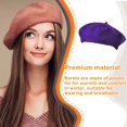 thumbnail image 4 of FNNMNNR Women Beret Korean Style Polyester Artist Hat Autumn Winter Beautiful Caps Breathable Headwear Party Apparel Stylish Clothing, 4 of 6