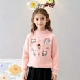 thumbnail image 2 of Atogsazn Toddler Girl Knitted Sweater Kids Casua Long Sleeve Pullover Winter Warm Sweaters Tops Clothing Outerwear 04-Pink 9-10 Years Fashion, 2 of 9