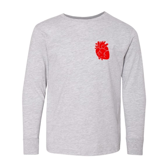 Inktastic Anatomical Heart Long Sleeve Youth T-Shirt