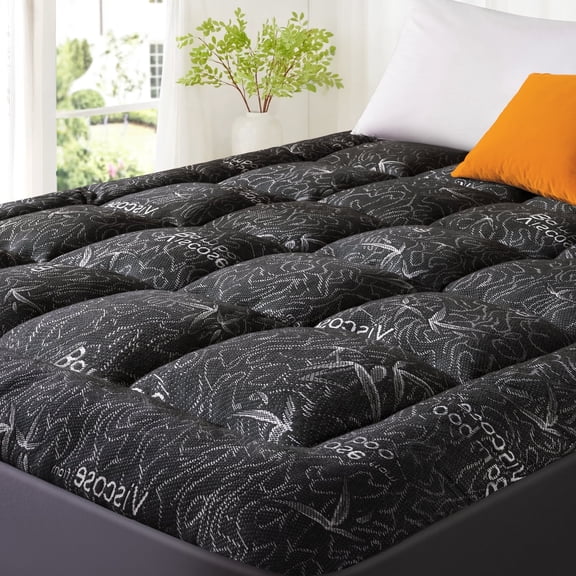 Mosluna King Mattress Topper, Viscose Derived from Bamboo, Thick Pillow Top Mattress Pad for Back Pain Relief with 8-21 Inch Deep Pocket
