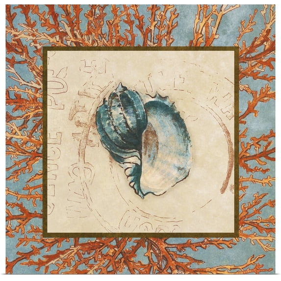 Great BIG Canvas | Rolled Lanie Loreth Poster Print entitled Coral Medley Shell II