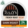 Tully's Coffee Decaf French Roast KCup Pods, Dark Roast, 24 Count for