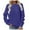 A-Navy, variant on Puliio Womens Hoodless Sweartshirts Solid Color Sweat Oversized Jacket Crewneck Long Sleeve Loose Fit Comfortable Minimalist Pullover Tops