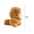 thumbnail image 3 of JeashCHAT Horse Stuffed Animals Plush Toy 5.12 Inch Cute Little Horse Plush Doll Christmas Gifts Birthday Present, Brown, 3 of 6