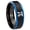 Black And Blue Step Edge, variant on Pi Symbol Concave Black Tungsten Men Ring 10MM