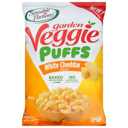 (BBY MAR/30/24) 6-Pack Sensible Portions Garden Veggie Puffs White Cheddar 3.75 oz.