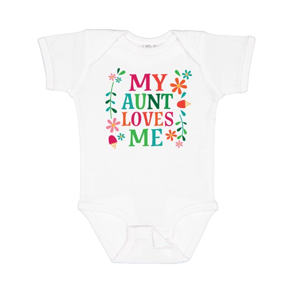 Inktastic My Aunt Loves Me Niece Boys or Girls Baby Bodysuit