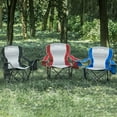thumbnail image 2 of Mesh Folding Camping Chairs for Adults, Oversized Portable Outdoor Chairs, Weight Capacity 325 lbs with Cup Holder, Storage Pocket, Carry Bag, 2 of 12