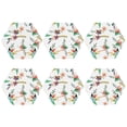 thumbnail image 2 of Pofeuu Pretty Floral With Leaves Print Leather Coasters Set of 6, Round Cups Mugs Mat Pad for Home Kitchen Heat Resistant Drink Coasters,Hexagon, 2 of 7