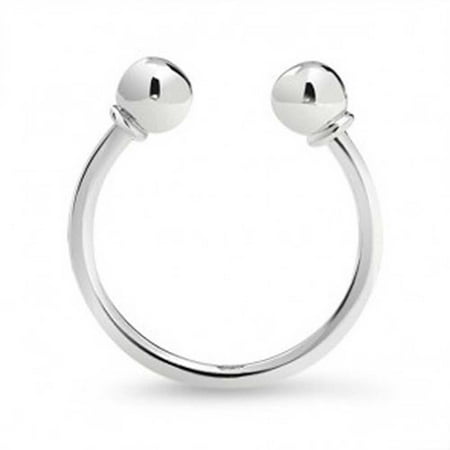 Horseshoe Type Key Chain Key Ring Holder For Men For Women Graduation Polished Twist Ball 925 Sterling Silver