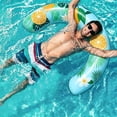 thumbnail image 4 of Inflatable Donut Swim Float, Pool Water Tube, Thick PVC Floating Ring for Outdoor Summer Use, Durable Lightweight Design with Fast Inflate Deflate Faucet for Lake Beach Leisure Activities, 4 of 6