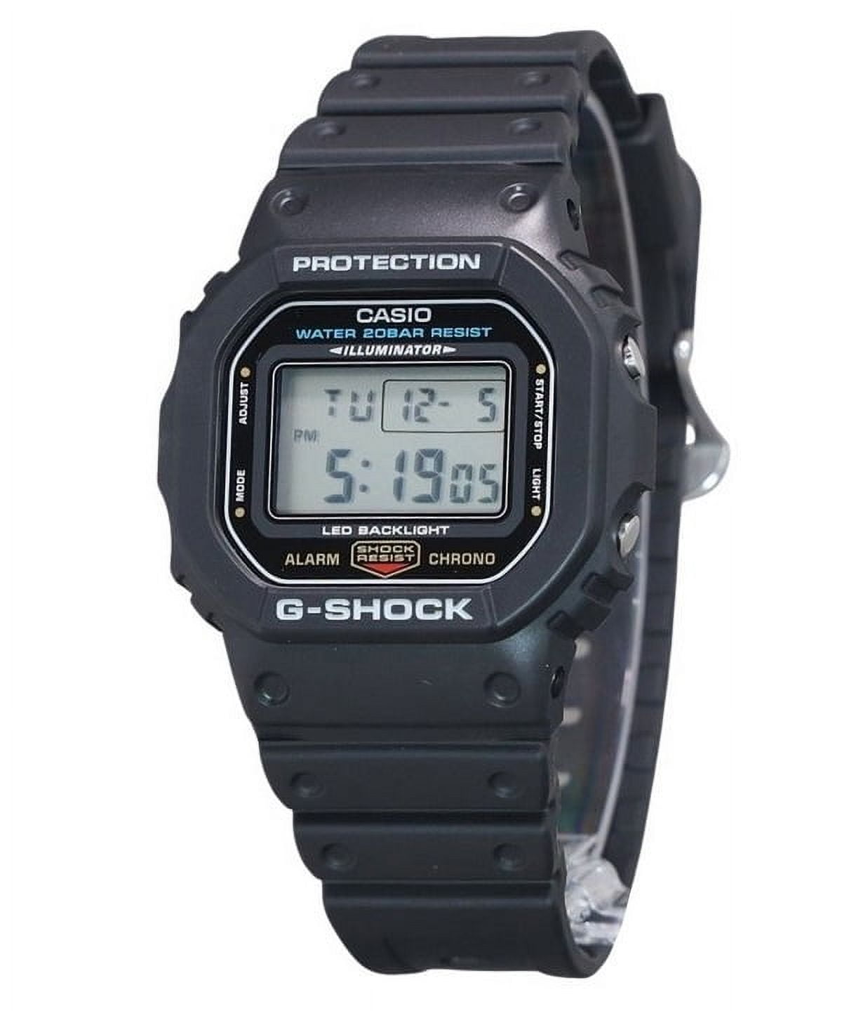 Casio DW5600RL-1 Men's G-Shock Black Resin Strap Digital Watch