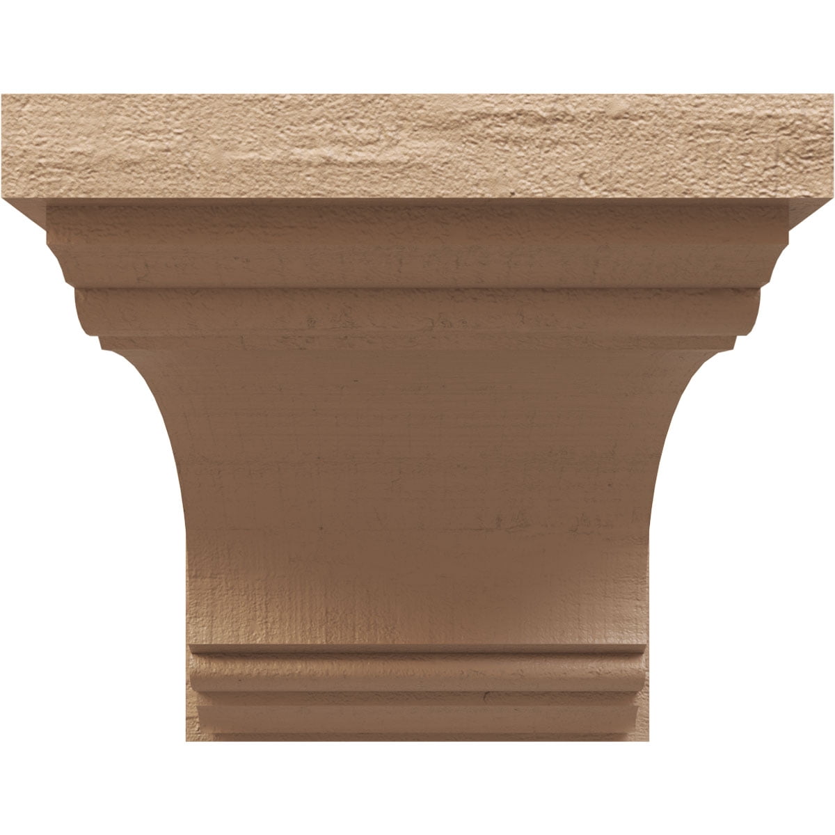 12"W x 24"D x 12"H Wide Warren Rough Cedar Woodgrain TimberThane Corbel, Primed Tan