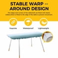 thumbnail image 4 of Coastal Wave Table Cloths for 8 Foot Rectangle Tables, Summer Ocean Nautical Beach Ombre Sky Blue Patio Waterproof Elastic Fitted Tablecloths, Washable Rectangular Table Cover for Camping, 4 of 8