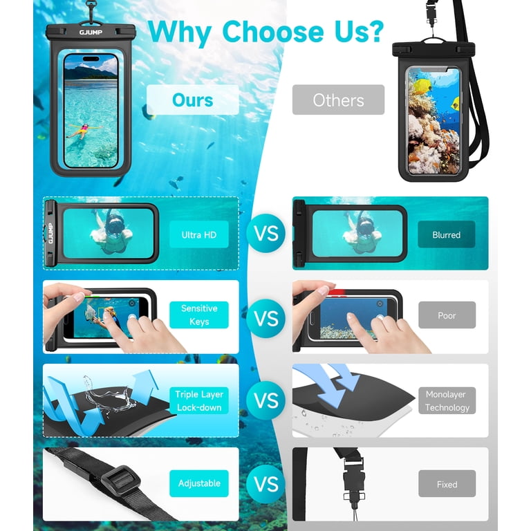 GJUMP Waterproof Phone Pouch 2-Pack Black photo 6