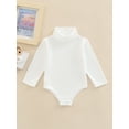 thumbnail image 2 of Bagilaanoe Newborn Baby Boys Girls Rompers Tops Long Sleeve Turtleneck Bodysuit 6M 12M 18M 24M Infant One Piece Jumpsuit, 2 of 8