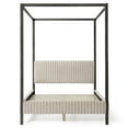 thumbnail image 5 of Furniture of America Elra Adult Queen Wood Mattress Ready Bed with Canopy Frame, Light Brown, 5 of 5