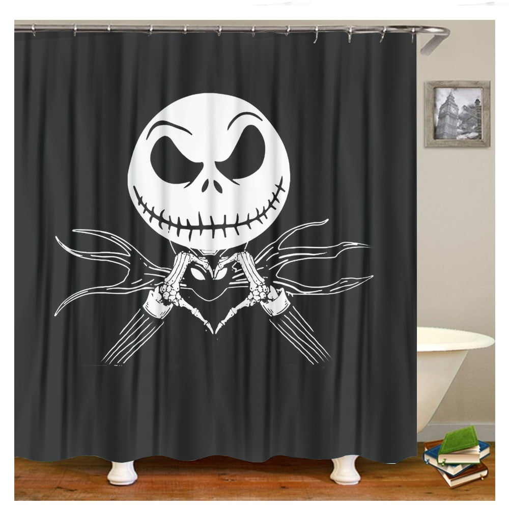 Shower Curtain Set Nightmare Before Christmas Bathroom Halloween Decor