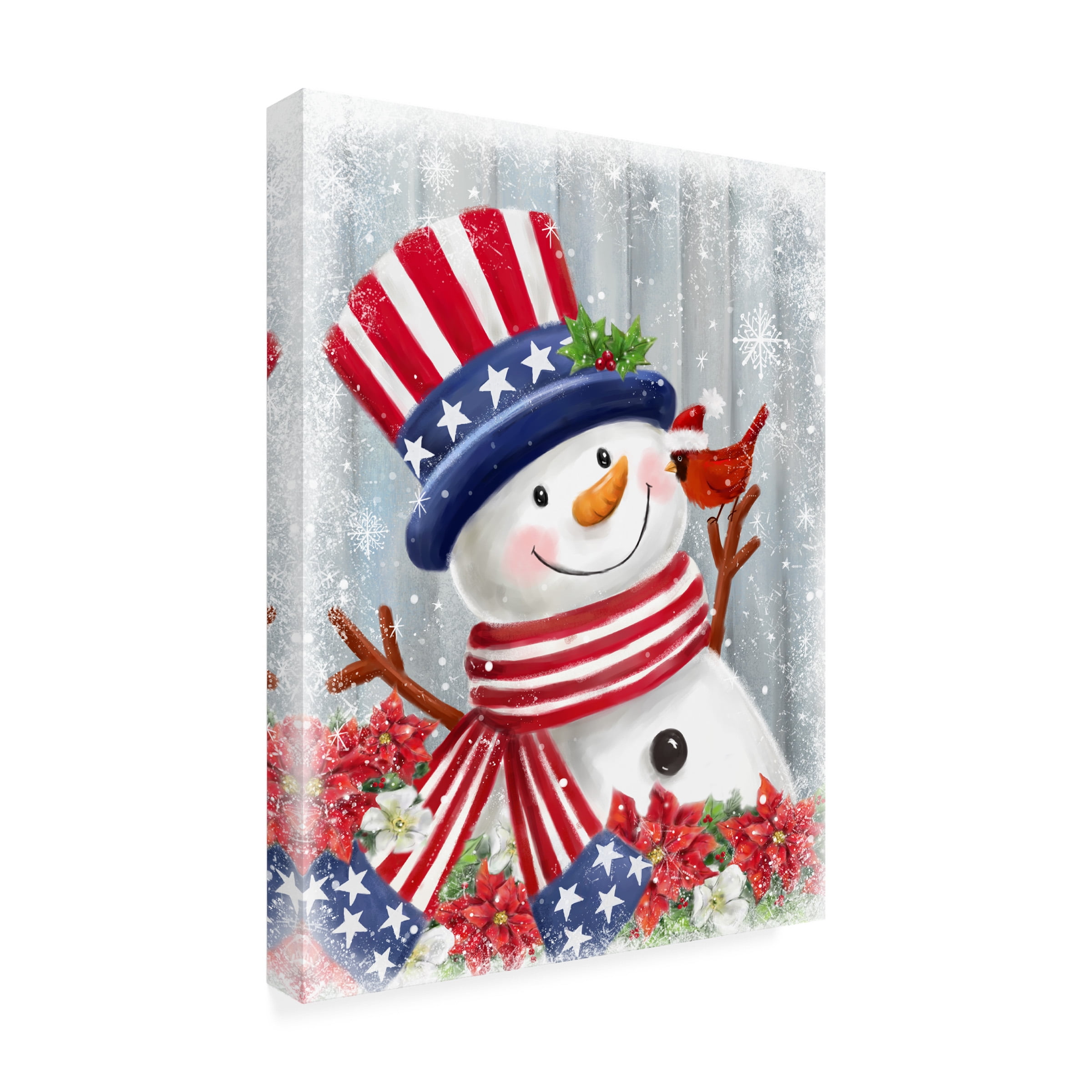 MAKIKO 'American Snowman' Canvas Art