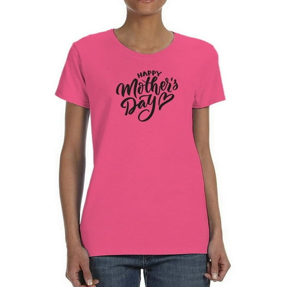 Mother's Day Heart Lettering Shaped T-Shirt Women -Image by Shutterstock, Female Large