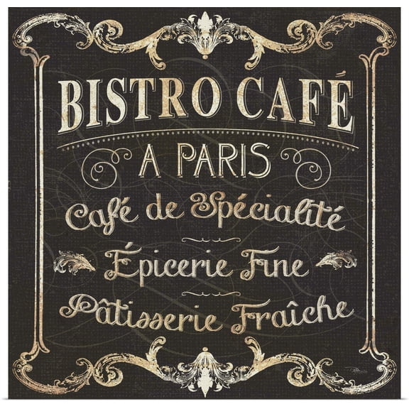 Great BIG Canvas | Rolled Pela Studio Poster Print entitled Parisian Signs Square II