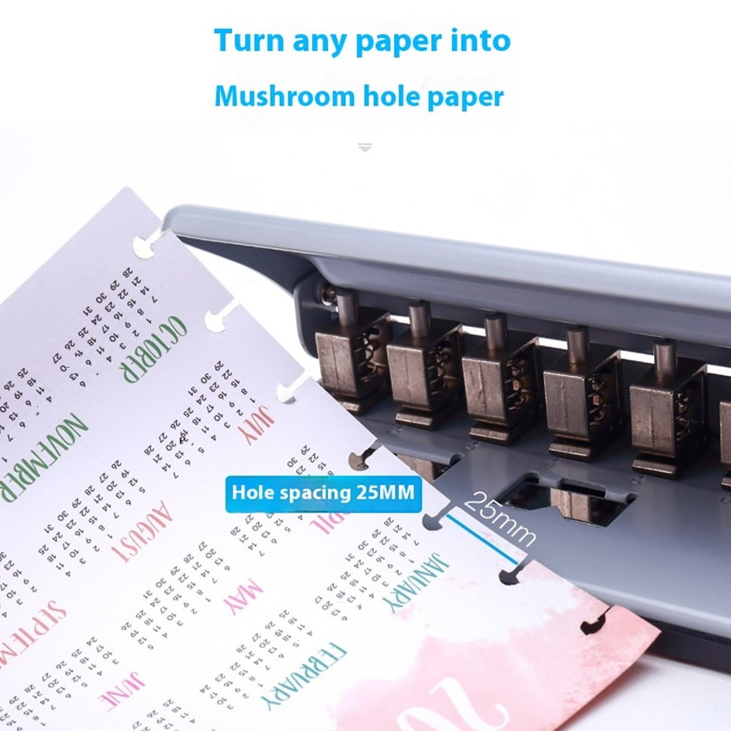 Mushroom Discbound Hole Punchers for Disc Binding Notebook Planner Scrapbooking