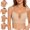 Beige, variant on CHUOU French Deep V Low Cut Large Open Back U Shaped Beautiful Back Seamless Underwear Small Chest Gathered Anti Sagging Bra Without Steel Ring